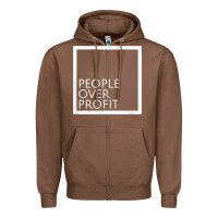 Chestnut people over profit democratic socialism pro socialist symbol t shirt Zipper Hoodie - linhVisuals
