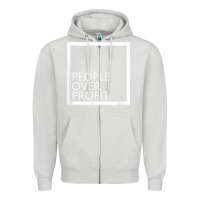 Dove Grey people over profit democratic socialism pro socialist symbol t shirt Zipper Hoodie - linhVisuals