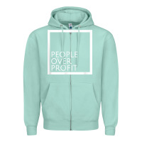 Seafoam people over profit democratic socialism pro socialist symbol t shirt Zipper Hoodie - linhVisuals