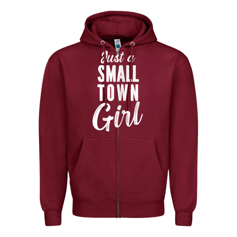 Womens Just A Small Town Girl Journey T Shirt Zipper Hoodie by linhVisuals | Teevron