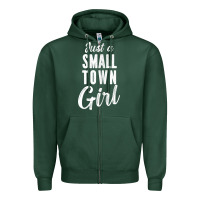 Sports Green womens just a small town girl journey t shirt Zipper Hoodie - linhVisuals