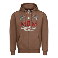 Chestnut race car mom pit crew racing family birthday party t shirt Zipper Hoodie - linhVisuals