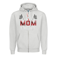 Dove Grey race car mom pit crew racing family birthday party t shirt Zipper Hoodie - linhVisuals