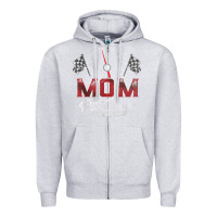 Heather Grey race car mom pit crew racing family birthday party t shirt Zipper Hoodie - linhVisuals
