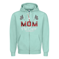 Seafoam race car mom pit crew racing family birthday party t shirt Zipper Hoodie - linhVisuals