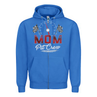 True Royal race car mom pit crew racing family birthday party t shirt Zipper Hoodie - linhVisuals