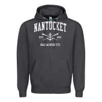 Smoke nantucket ma vintage crossed oars & boat anchor sports pullover hoodie Zipper Hoodie - linhVisuals