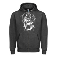 Charcoal Heather nightmare before christmas jack and sally t shirt Zipper Hoodie - linhVisuals