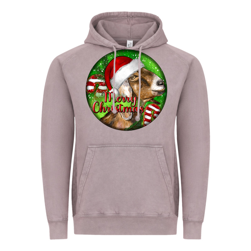 Nubian Goat Christmas Vintage Hoodie by LillyAllenDesigns | Teevron