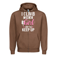 Chestnut climbing climb mountain climbing like a girl 345 climb climbing lover Zipper Hoodie - linhVisuals