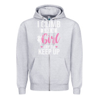 Heather Grey climbing climb mountain climbing like a girl 345 climb climbing lover Zipper Hoodie - linhVisuals