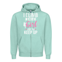 Seafoam climbing climb mountain climbing like a girl 345 climb climbing lover Zipper Hoodie - linhVisuals