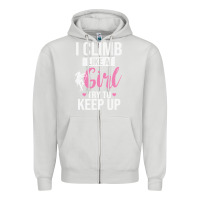 Dove Grey climbing climb mountain climbing like a girl 345 climb climbing lover Zipper Hoodie - linhVisuals