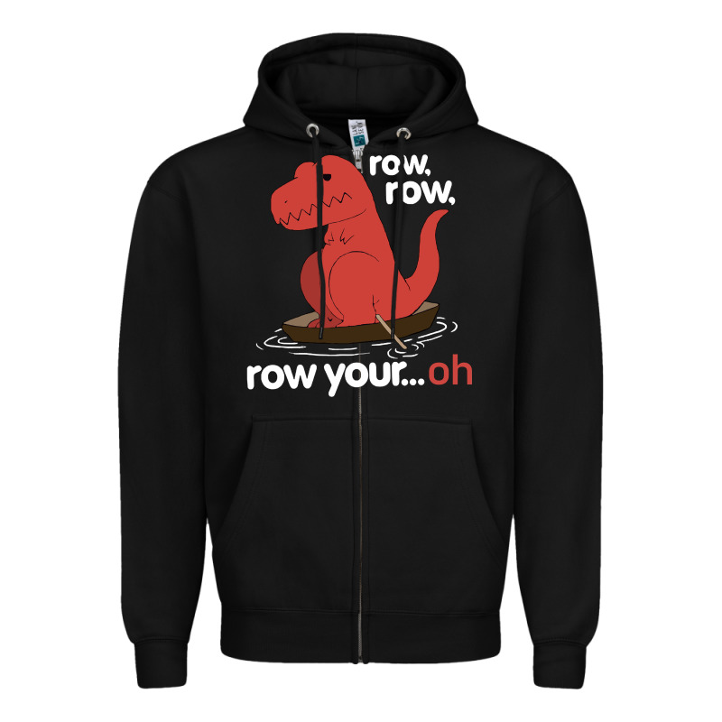 Dinosaur Dino Trex Row T Rex Saurus Zipper Hoodie by linhVisuals | Teevron