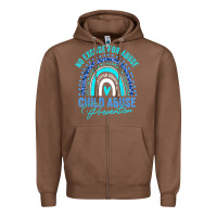 Chestnut no excuse child abuse prevention awareness leopard rainbow t shirt Zipper Hoodie - linhVisuals
