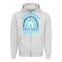 Dove Grey no excuse child abuse prevention awareness leopard rainbow t shirt Zipper Hoodie - linhVisuals