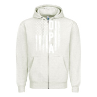 Oatmeal Heather opa gift america flag gift for men father's day pullover hoodie Zipper Hoodie - linhVisuals