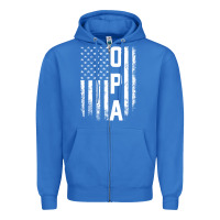 True Royal opa gift america flag gift for men father's day pullover hoodie Zipper Hoodie - linhVisuals