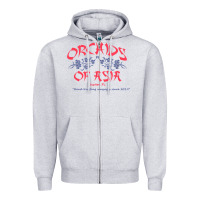 Heather Grey orchids of asia kraft massage football t shirt Zipper Hoodie - linhVisuals