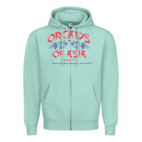 Seafoam orchids of asia kraft massage football t shirt Zipper Hoodie - linhVisuals