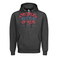 Charcoal Heather orchids of asia kraft massage football t shirt Zipper Hoodie - linhVisuals