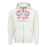 Oatmeal Heather orchids of asia kraft massage football t shirt Zipper Hoodie - linhVisuals