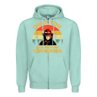 Seafoam vintage only you can prevent communism funny bear camping t shirt Zipper Hoodie - linhVisuals