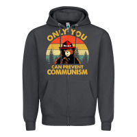 Smoke vintage only you can prevent communism funny bear camping t shirt Zipper Hoodie - linhVisuals