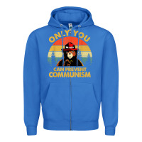 Vintage Only You Can Prevent Communism Funny Bear Camping T Shirt Zipper Hoodie | Teevron