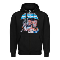 Black Jonathan Isaac Vintage Zipper Hoodie - linhVisuals