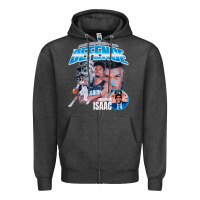 Charcoal Heather Jonathan Isaac Vintage Zipper Hoodie - linhVisuals