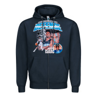 Navy Jonathan Isaac Vintage Zipper Hoodie - linhVisuals