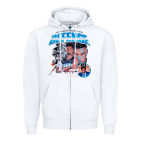 White Jonathan Isaac Vintage Zipper Hoodie - linhVisuals