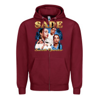 Burgundy Sade Love Deluxe Rare Zipper Hoodie - linhVisuals
