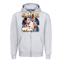 Heather Grey Sade Love Deluxe Rare Zipper Hoodie - linhVisuals