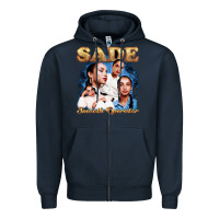 Navy Sade Love Deluxe Rare Zipper Hoodie - linhVisuals