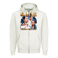 Oatmeal Heather Sade Love Deluxe Rare Zipper Hoodie - linhVisuals