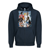 Navy David Beckham Vintage Zipper Hoodie - linhVisuals