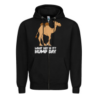 Black what day is it hump day funny camels hump day t shirt Zipper Hoodie - linhVisuals