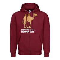 Burgundy what day is it hump day funny camels hump day t shirt Zipper Hoodie - linhVisuals