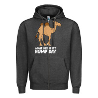 Charcoal Heather what day is it hump day funny camels hump day t shirt Zipper Hoodie - linhVisuals