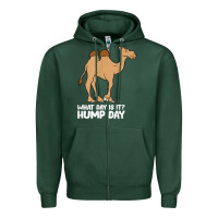 Sports Green what day is it hump day funny camels hump day t shirt Zipper Hoodie - linhVisuals
