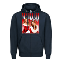Navy Mariah Carey Vintage Zipper Hoodie - linhVisuals