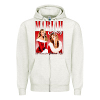 Oatmeal Heather Mariah Carey Vintage Zipper Hoodie - linhVisuals