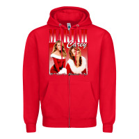 Red Mariah Carey Vintage Zipper Hoodie - linhVisuals