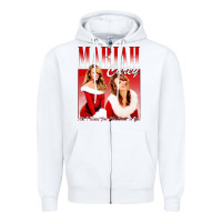 White Mariah Carey Vintage Zipper Hoodie - linhVisuals