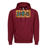 Burgundy faith license plate Zipper Hoodie - JahusDesignShop