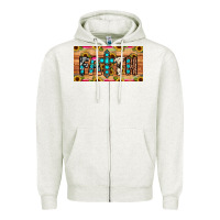 Oatmeal Heather faith license plate Zipper Hoodie - JahusDesignShop