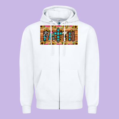 Faith License Plate Zipper Hoodie Designed By Jahusdesignshop