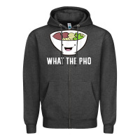 Charcoal Heather what the pho vietnamese pho t shirt Zipper Hoodie - linhVisuals